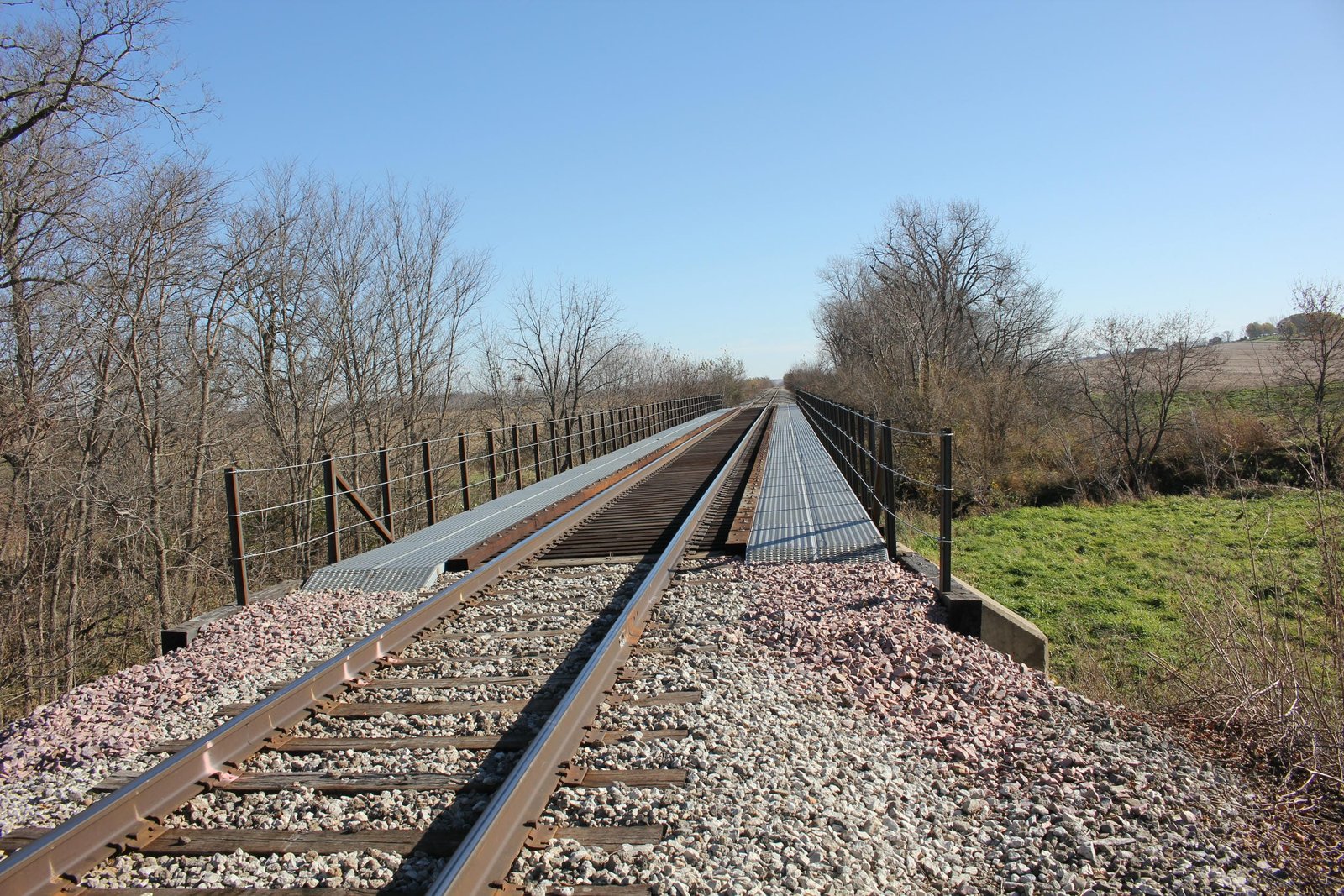 Looking east